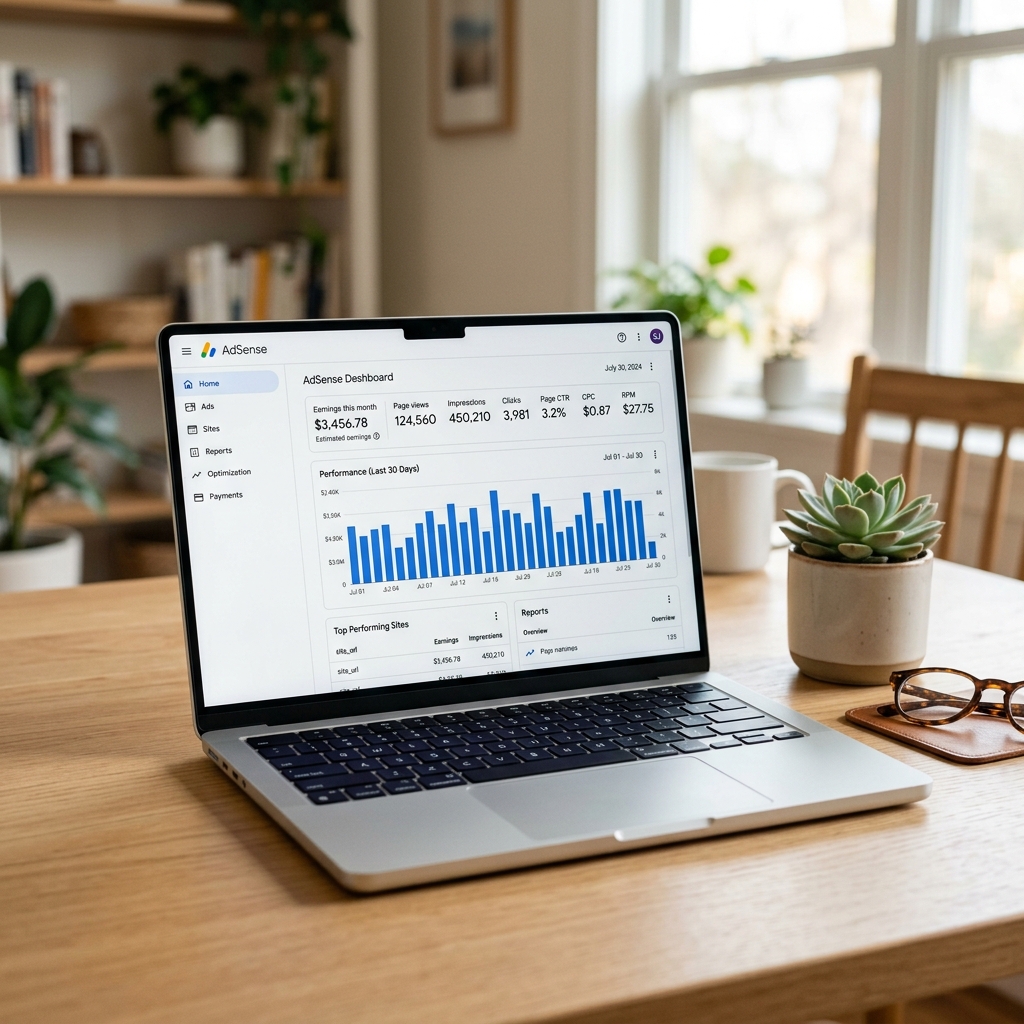 Monetization and AdSense dashboard